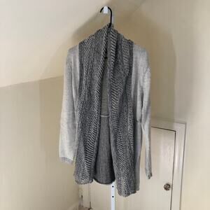 Peruvian Link EUC 100% Alpaca Sweater Gray Taupe Open Cardigan Sweater Size XS